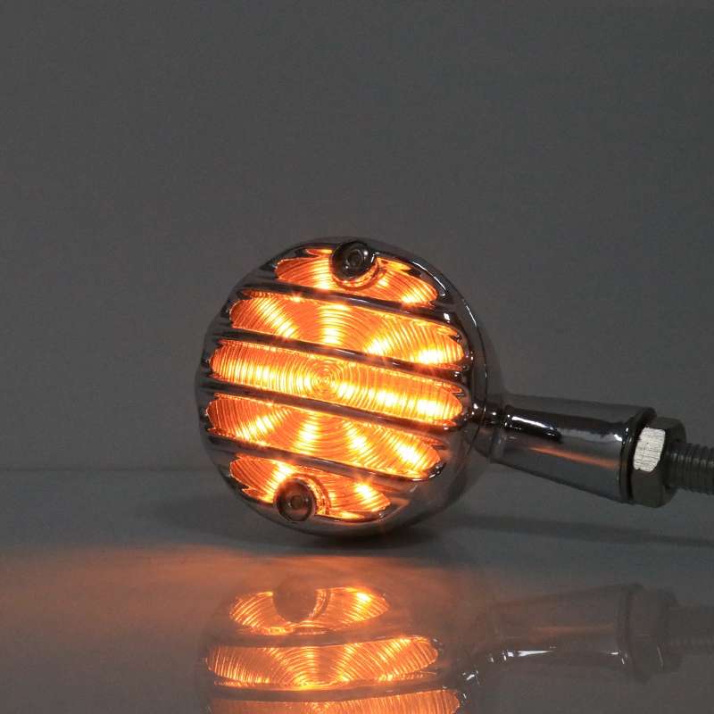 HP-Z056 1 Pair Retro Motorcycle Modified LED Turn Signal for Harley(Black)