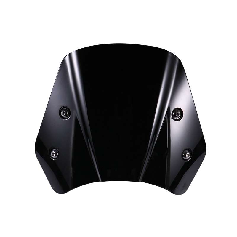 HP-DF016-B Motorcycle Front Windshield for Benelli Leoncino Trail 250(Black)