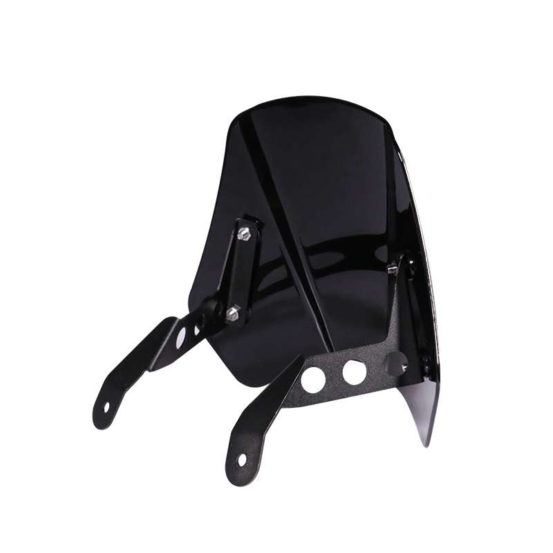 HP-DF016-B Motorcycle Front Windshield for Benelli Leoncino Trail 250(Black)