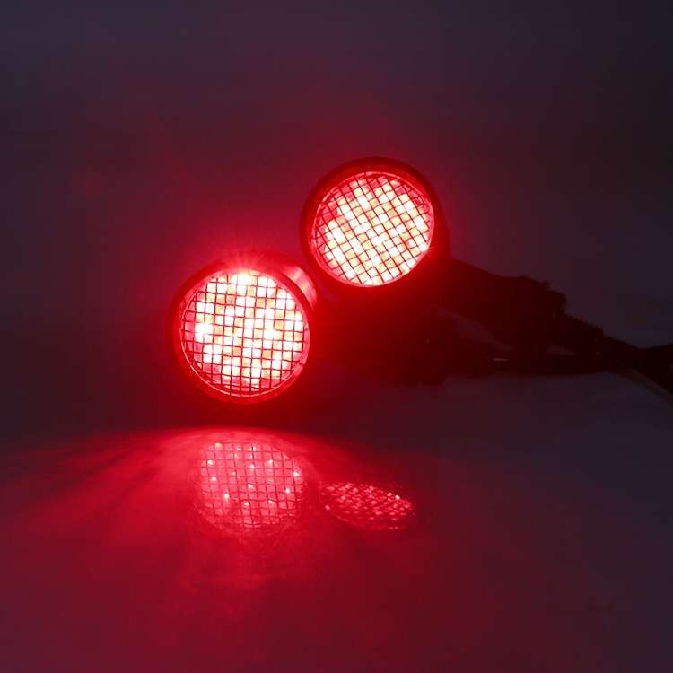 Z008 1 Pair 12V Modified Universal Motorcycle LED Turn Signal, Light Color:Red Light(Black)