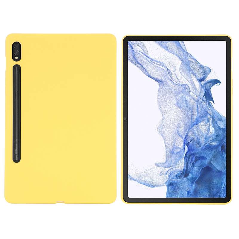 For Samsung Galaxy Tab S8 / S7 Pure Color Liquid Silicone Shockproof Tablet Case(Green)