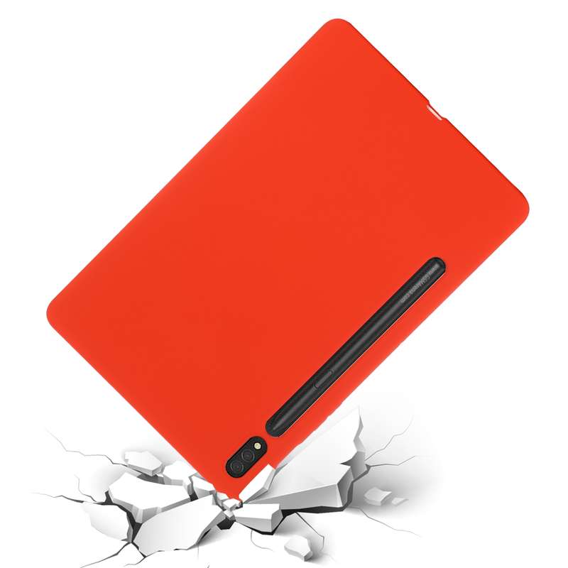 For Samsung Galaxy Tab S8 / S7 Pure Color Liquid Silicone Shockproof Tablet Case(Green)