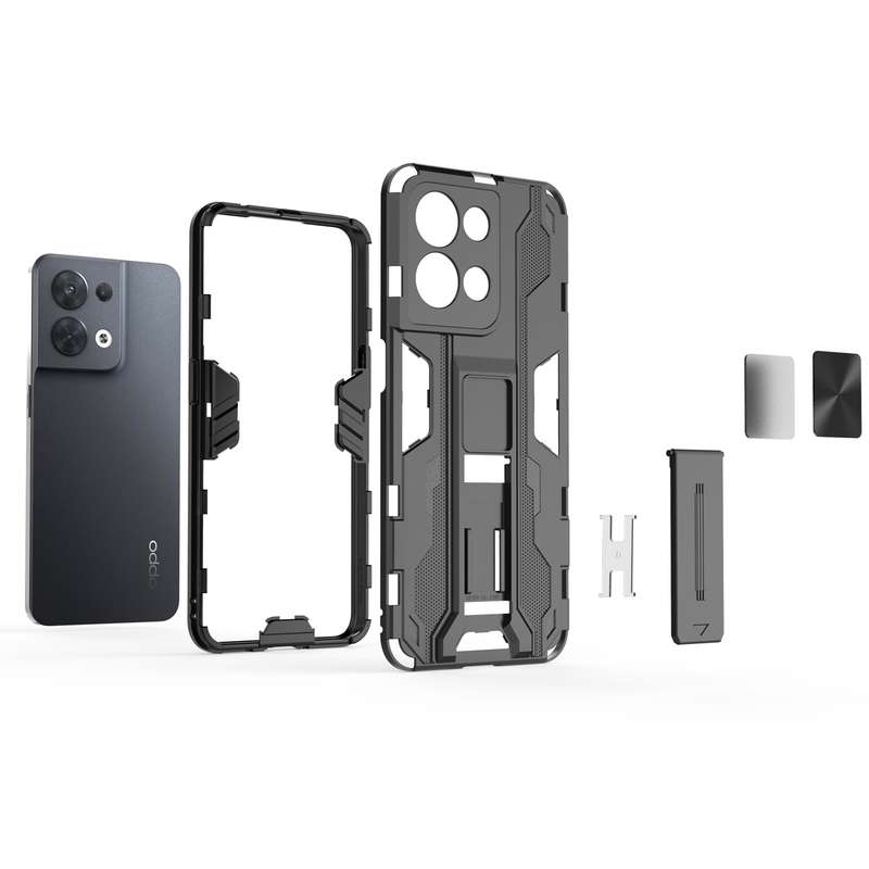 For OPPO Reno8 5G Supersonic PC + TPU Shock-proof Phone Case(Grey)