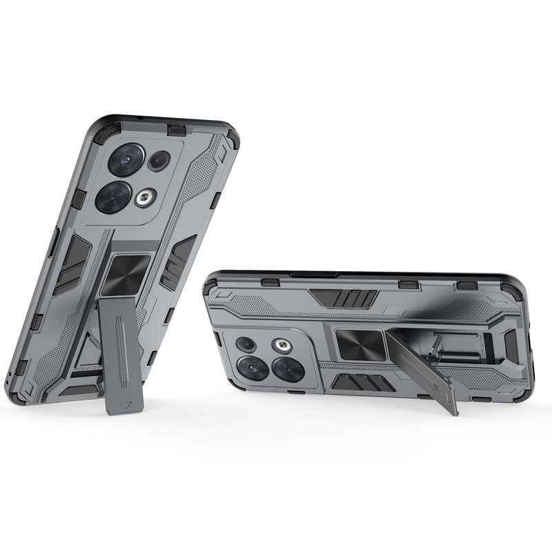 For OPPO Reno8 5G Supersonic PC + TPU Shock-proof Phone Case(Grey)