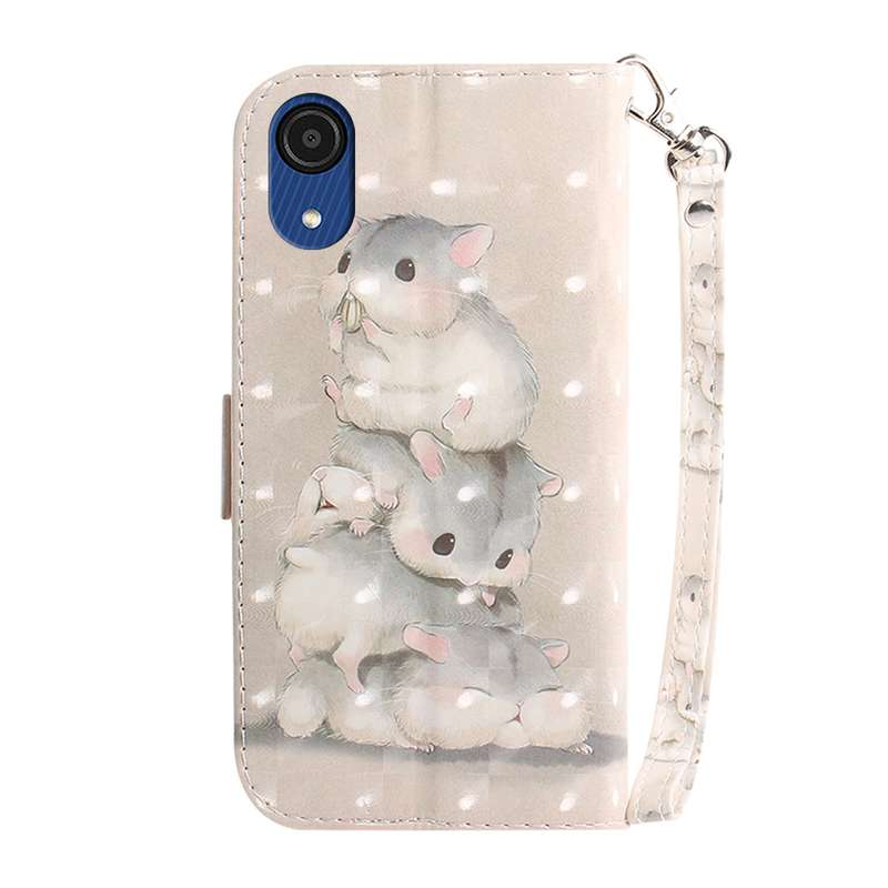 For Samsung Galaxy A03 Core 3D Colored Horizontal Flip Leather Phone Case(Squirrels)