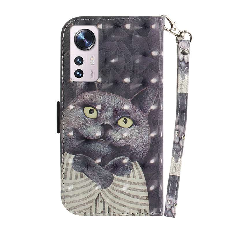 For Xiaomi 12 / 12X 3D Colored Horizontal Flip Leather Phone Case(Magnolia)