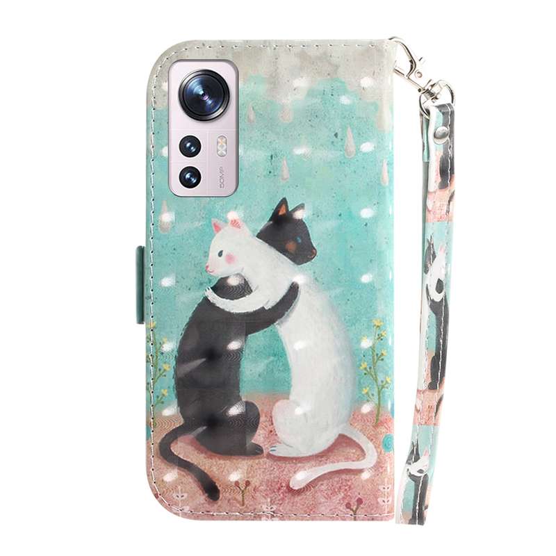 For Xiaomi 12 / 12X 3D Colored Horizontal Flip Leather Phone Case(Magnolia)