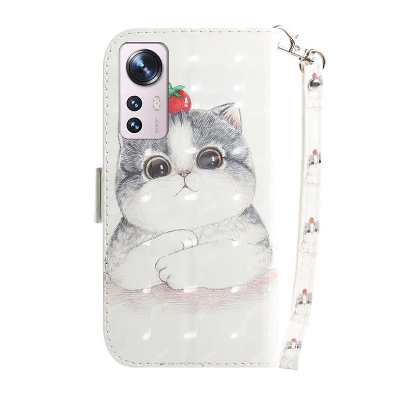 For Xiaomi 12 / 12X 3D Colored Horizontal Flip Leather Phone Case(Magnolia)