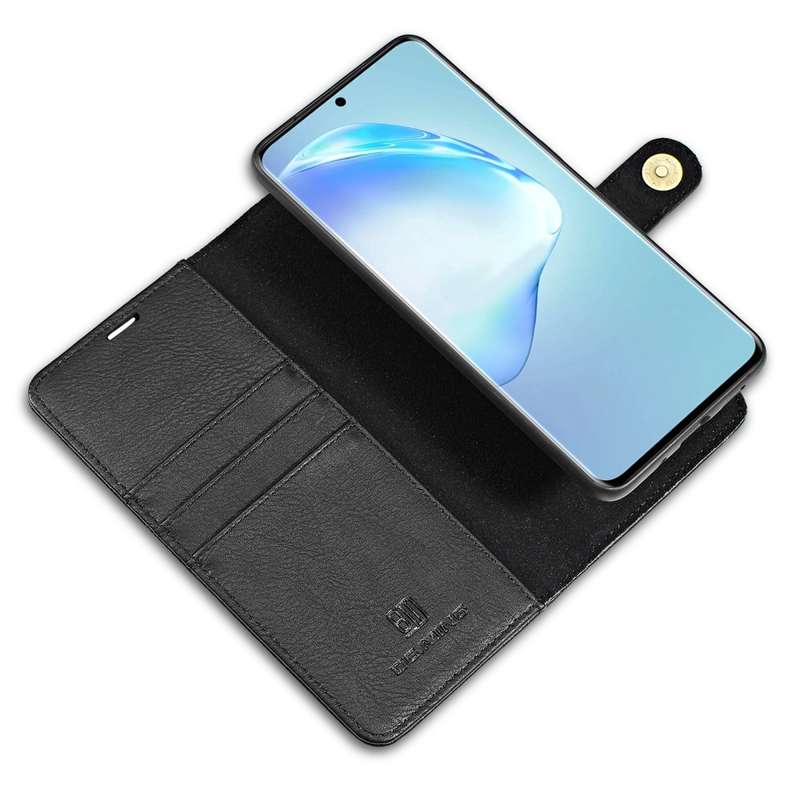 For Galaxy S20 DG.MING Crazy Horse Texture Flip Detachable Magnetic Leather Case with Holder & Card