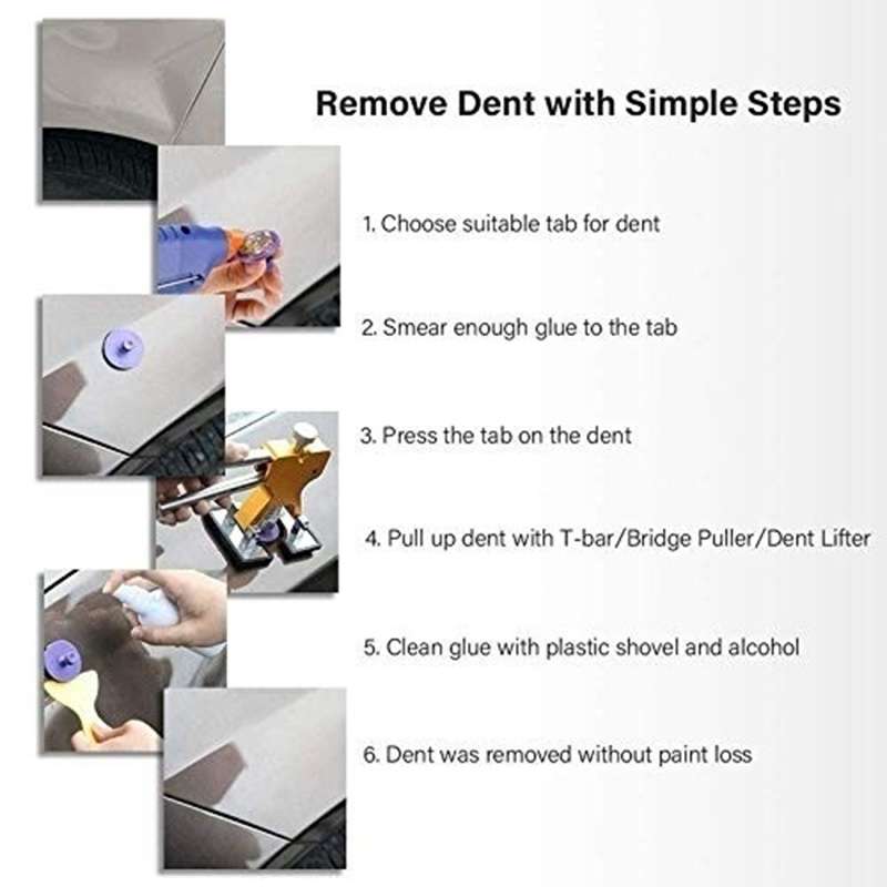 D3 94 in 1 Car Paintless Dent Dings Repair Lifter Tools Kit, Plug Type:UK Plug