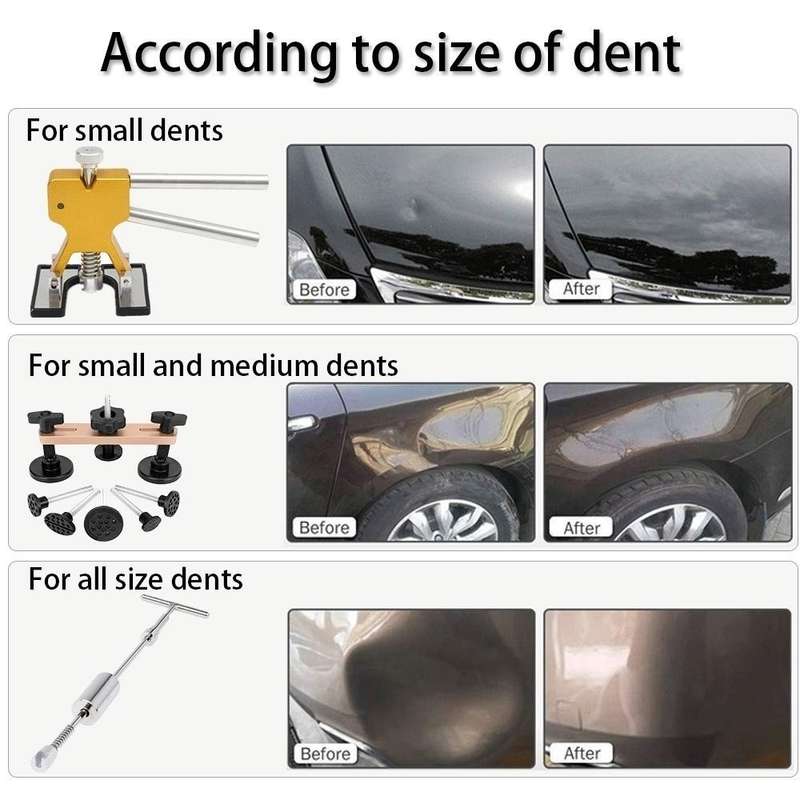 D3 94 in 1 Car Paintless Dent Dings Repair Lifter Tools Kit, Plug Type:UK Plug