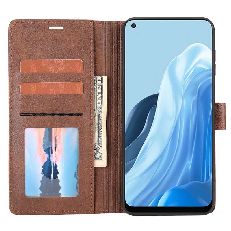 For OPPO Reno7 5G Classic Wallet Flip Leather Phone Case(Black)