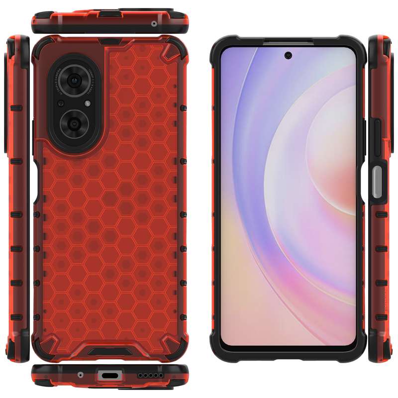 For Honor 50 SE / Huawei nova 9 SE Shockproof Honeycomb PC + TPU Phone Case(Black)