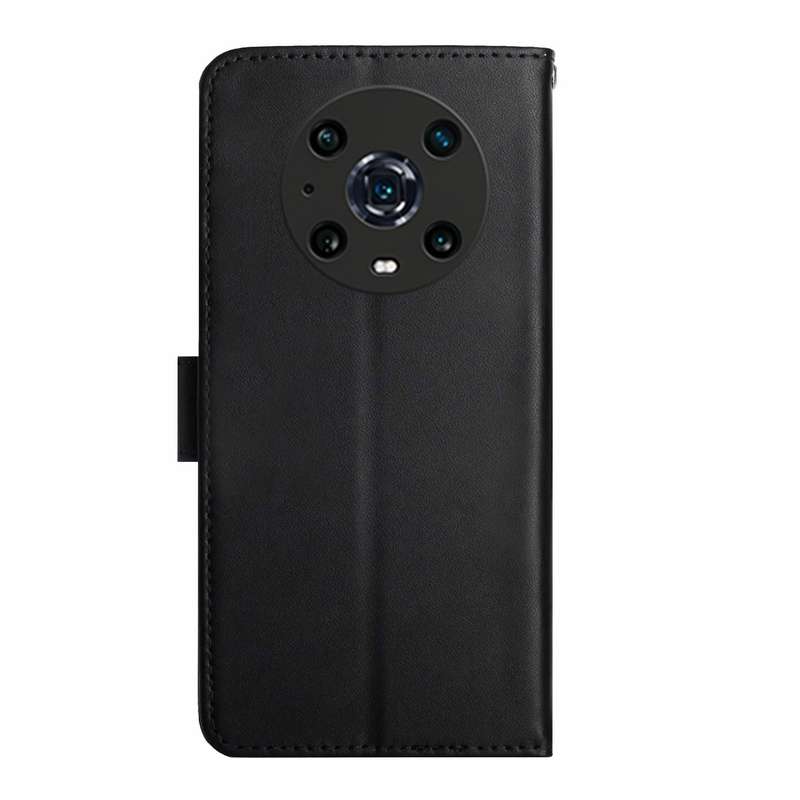For Honor Magic4 Pro Genuine Leather Fingerprint-proof Horizontal Flip Phone Case(Black)