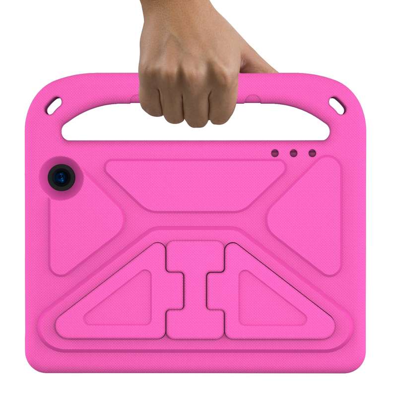 For Amazon Fire 7 2022 Handle EVA Shockproof Tablet Case with Triangle Holder(Red)