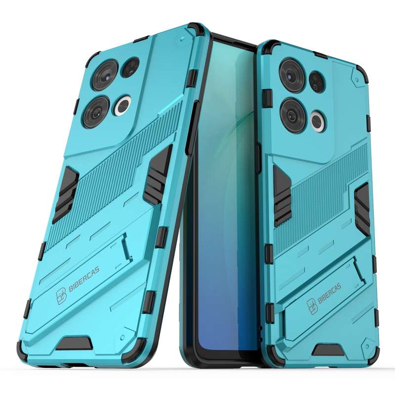 For OPPO Reno8 Pro Punk Armor 2 in 1 PC + TPU Shockproof Phone Case with Invisible Holder(Orange)