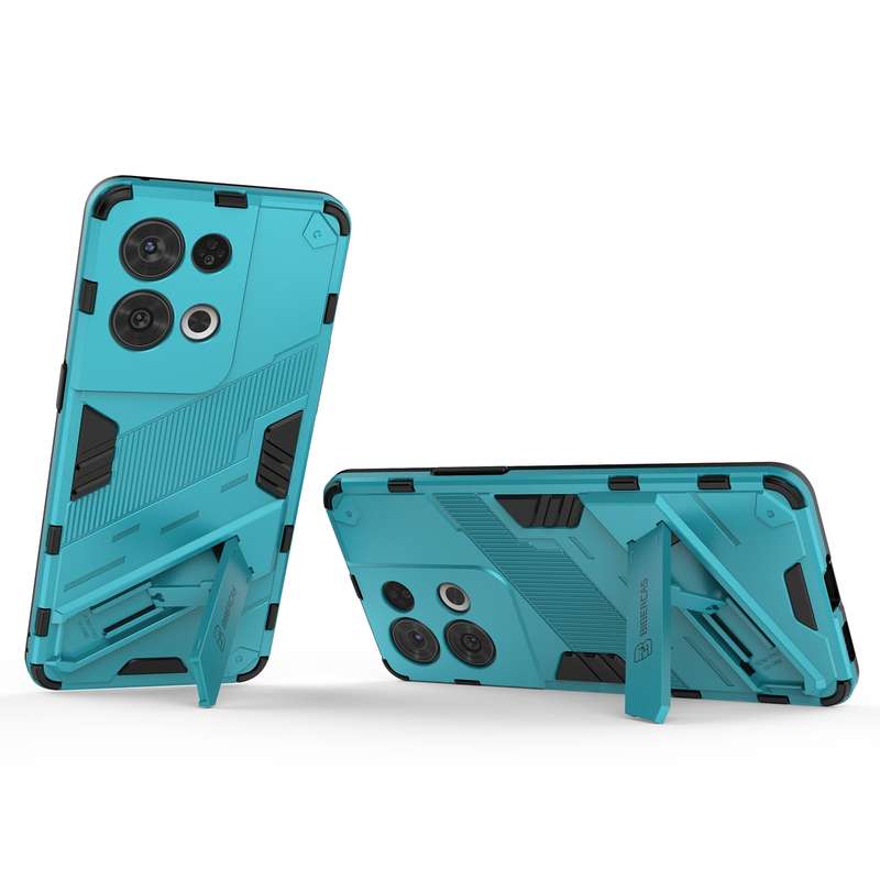 For OPPO Reno8 Pro Punk Armor 2 in 1 PC + TPU Shockproof Phone Case with Invisible Holder(Orange)