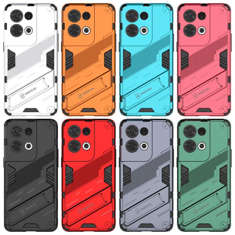 For OPPO Reno8 Pro Punk Armor 2 in 1 PC + TPU Shockproof Phone Case with Invisible Holder(Orange)