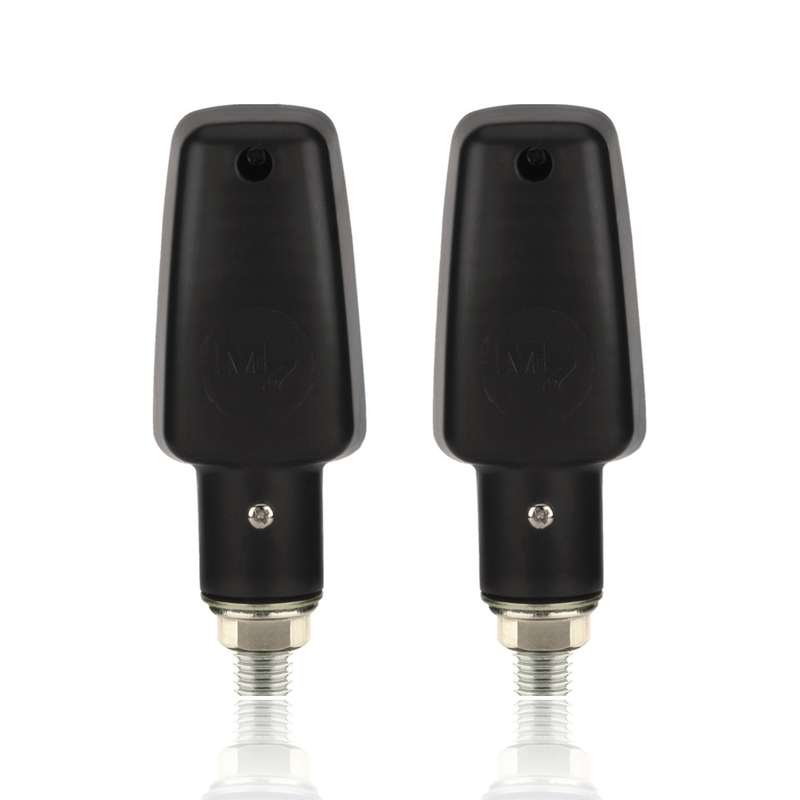 2 PCS PE-ZS102 Motorcycle Retro Style Turn Signal Light(Black + Yellow Light Shell)