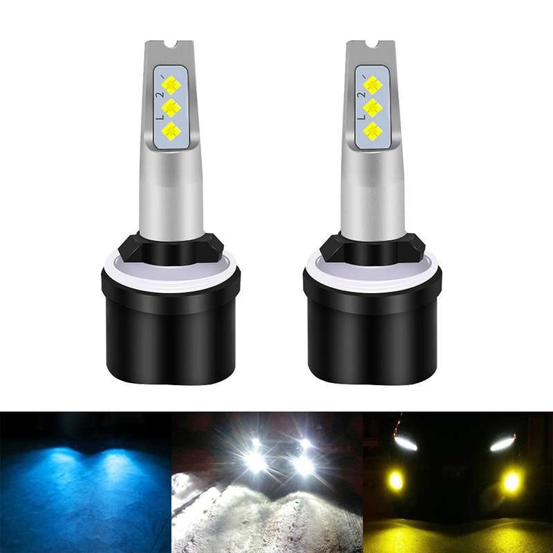1 Pair 880 DC 12V-24V 12W 1800LM Car LED Fog Light(White Light)