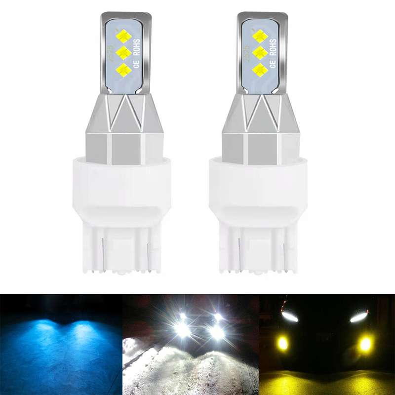 1 Pair 7440 DC 12V-24V 12W 1800LM Car LED Fog Light(White Light)