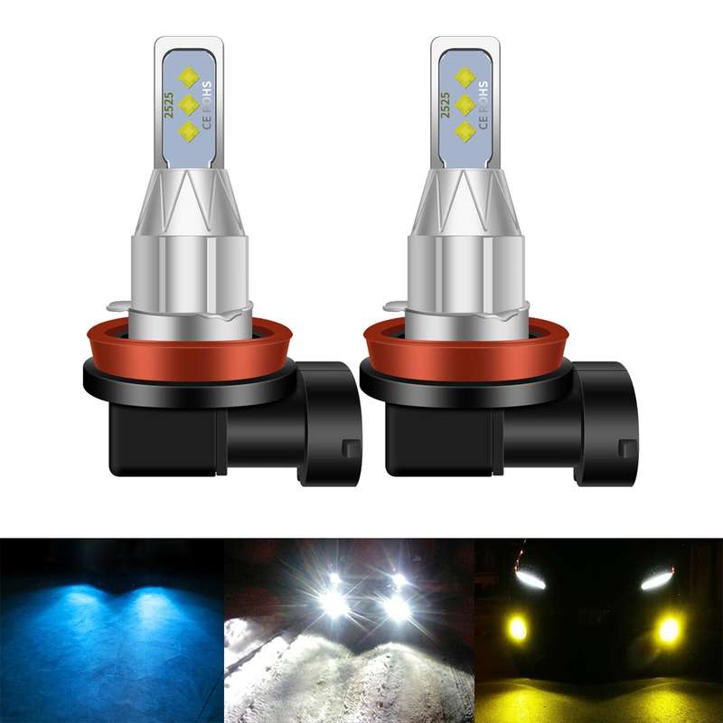 1 Pair H8 DC 12V-24V 12W 1800LM Car LED Fog Light(Yellow Light)