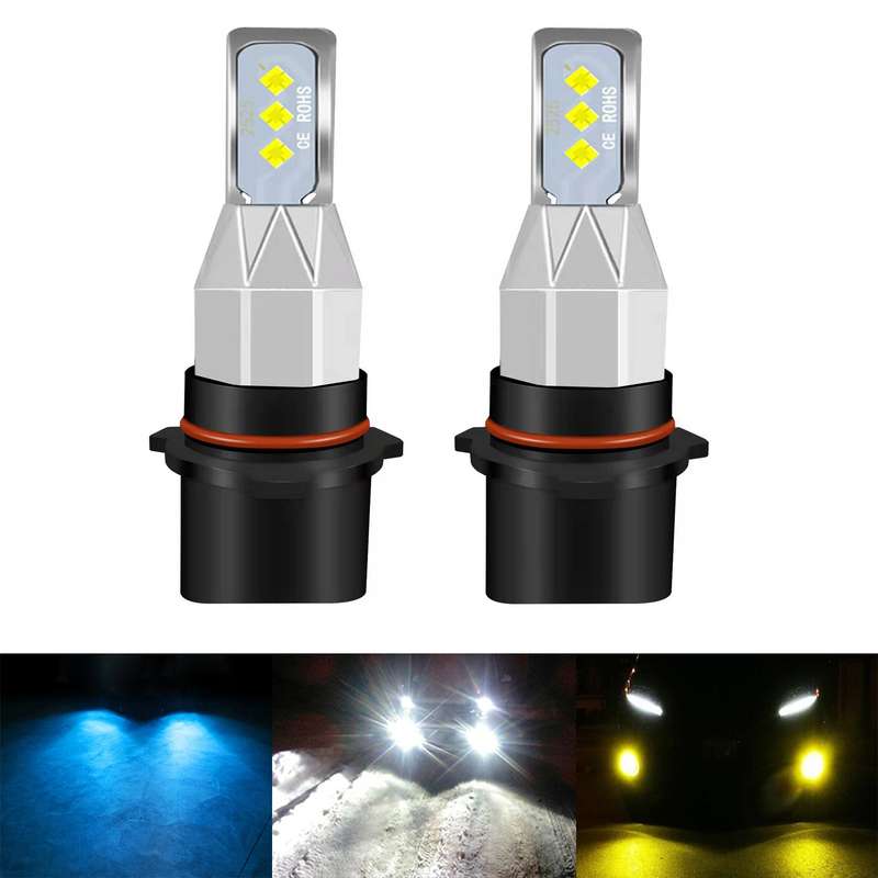 1 Pair P13W DC 12V-24V 12W 1800LM Car LED Fog Light(Yellow Light)
