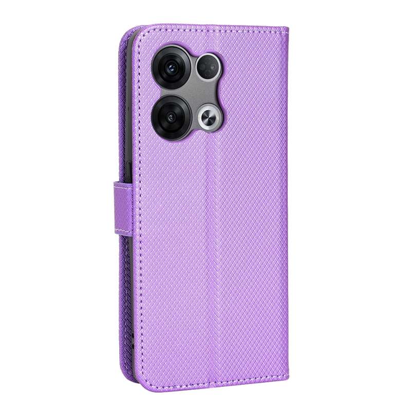 For OPPO Reno8 Pro Diamond Texture Leather Phone Case(Black)