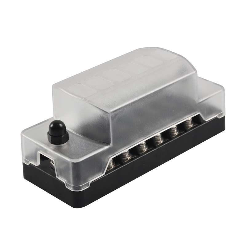 A5602-01 6 Way Fuse Box Blade Fuse Holder with Negative for Auto Car Truck Boat