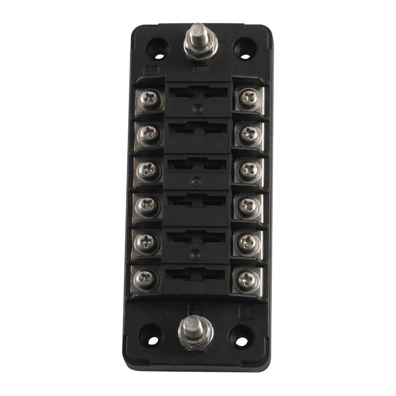 A5602-01 6 Way Fuse Box Blade Fuse Holder with Negative for Auto Car Truck Boat