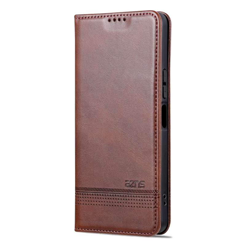 For vivo Y36 Global AZNS Magnetic Calf Texture Leather Phone Case(Dark Blu)