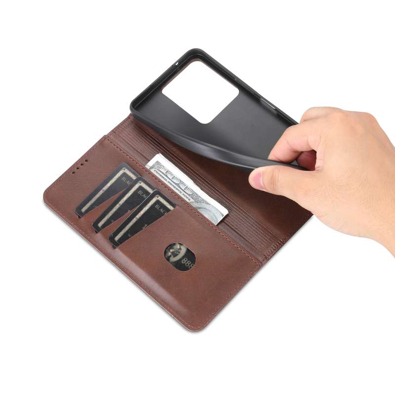 For vivo Y36 Global AZNS Magnetic Calf Texture Leather Phone Case(Dark Blu)