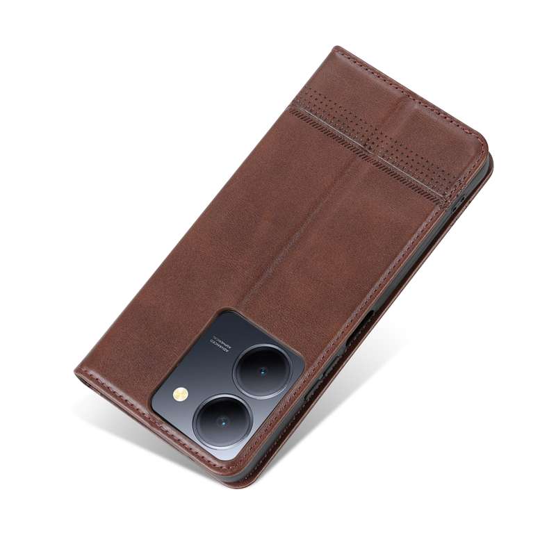 For vivo Y36 Global AZNS Magnetic Calf Texture Leather Phone Case(Dark Blu)