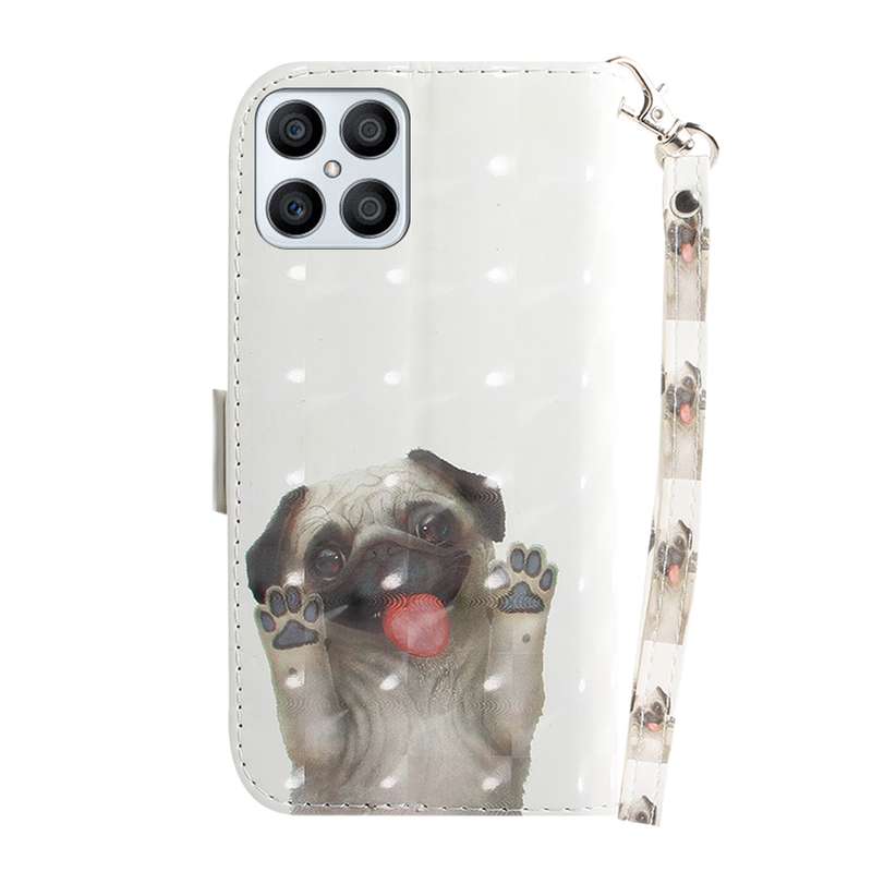 For Honor X7 3D Colored Horizontal Flip Leather Phone Case(Magnolia)