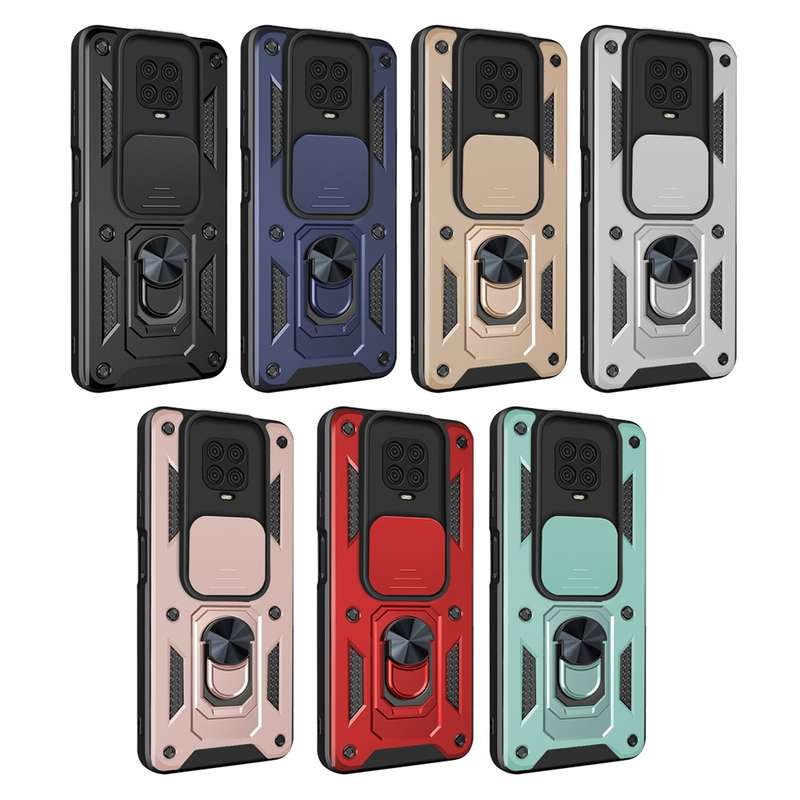 For Xiaomi Redmi Note 9 Pro Sliding Camera Cover Design TPU+PC Phone Case(Black)