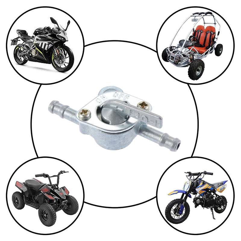 2pcs 6mm Motorcycle Scooter Fuel Tap Gas Petrol Valve Fuel Tank Switch