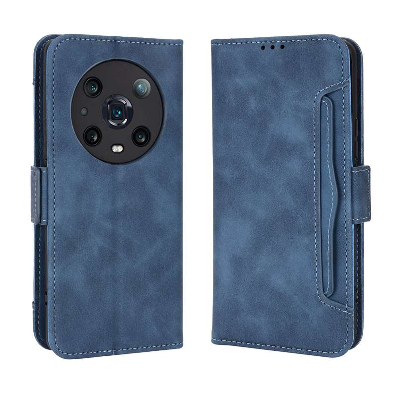 For Honor Magic4 Pro Skin Feel Calf Pattern Leather Phone Case(Blue)
