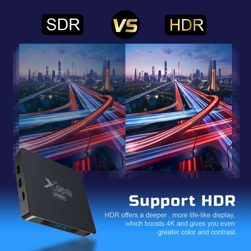 X96Q PRO 4K Smart TV BOX Android 10.0 Media Player, Allwinner H313 Quad Core ARM Cortex A53, RAM: 2G