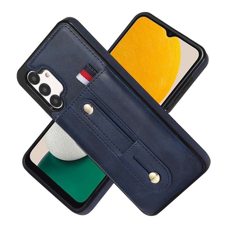 For Samsung Galaxy A73 5G Wristband Kickstand Wallet Leather Phone Case(Brown)