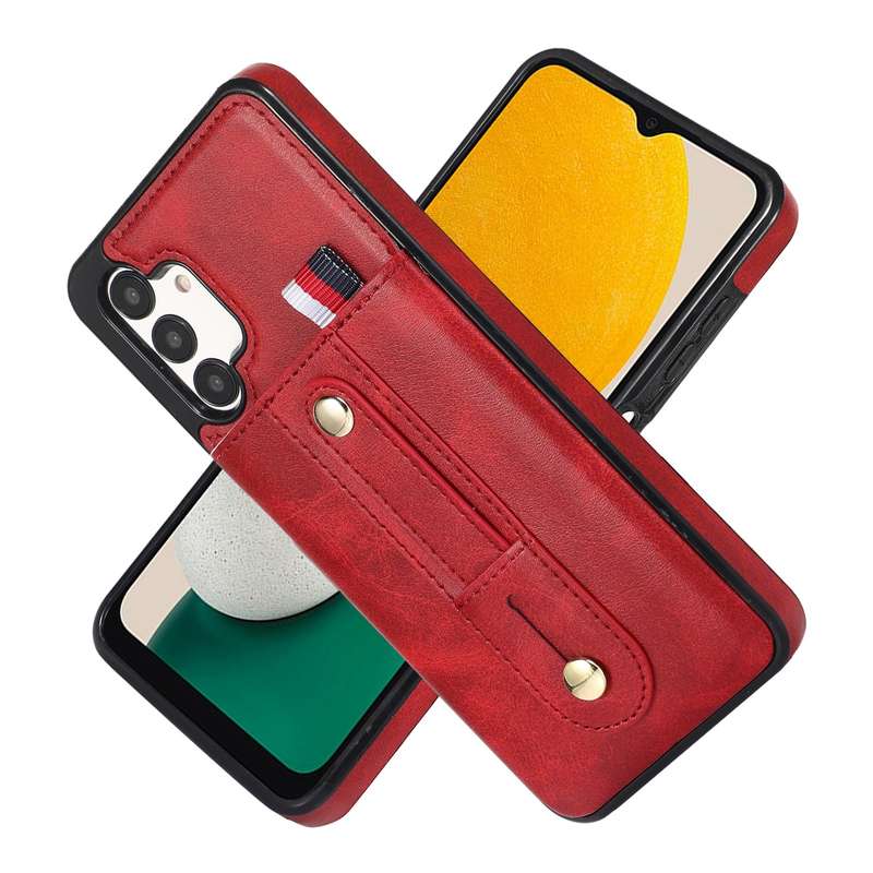 For Samsung Galaxy A73 5G Wristband Kickstand Wallet Leather Phone Case(Brown)