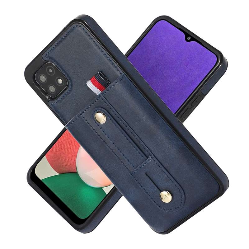 For Samsung Galaxy A73 5G Wristband Kickstand Wallet Leather Phone Case(Brown)
