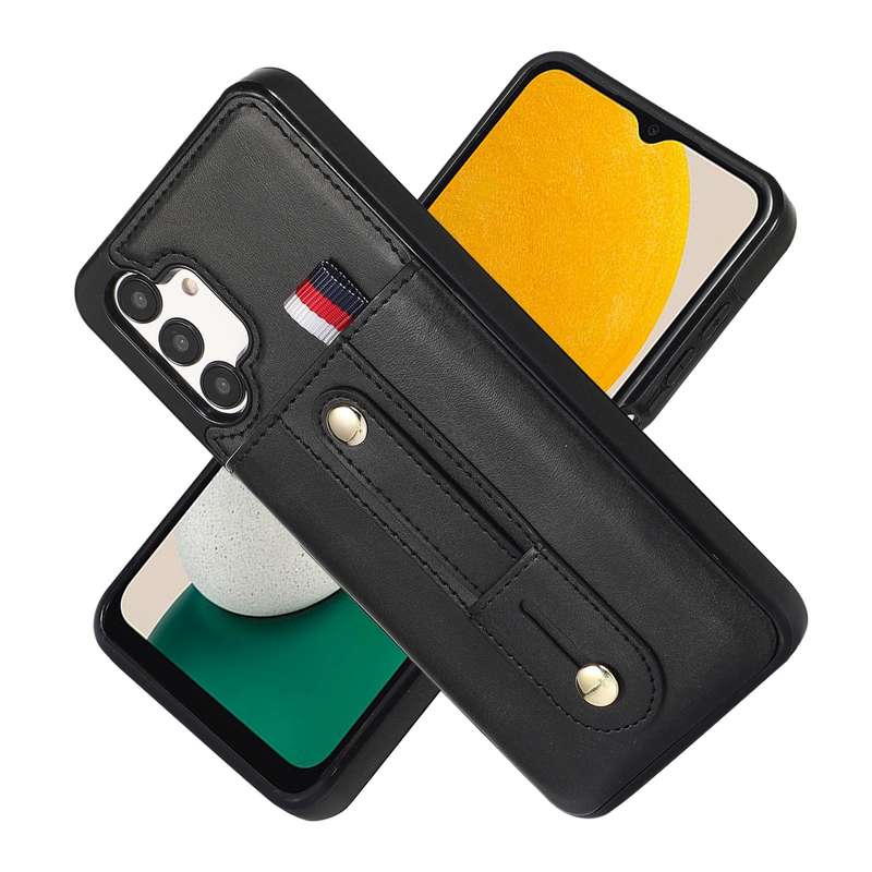 For Samsung Galaxy A53 5G Wristband Kickstand Wallet Leather Phone Case(Black)