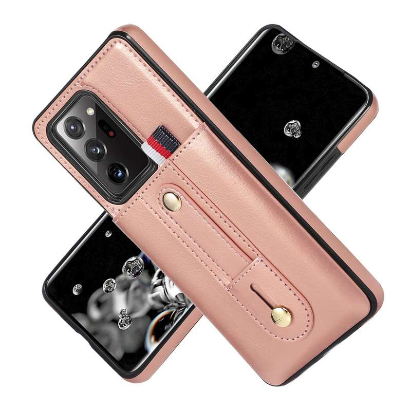 For Samsung Galaxy Note9 Wristband Kickstand Wallet Leather Phone Case(Black)
