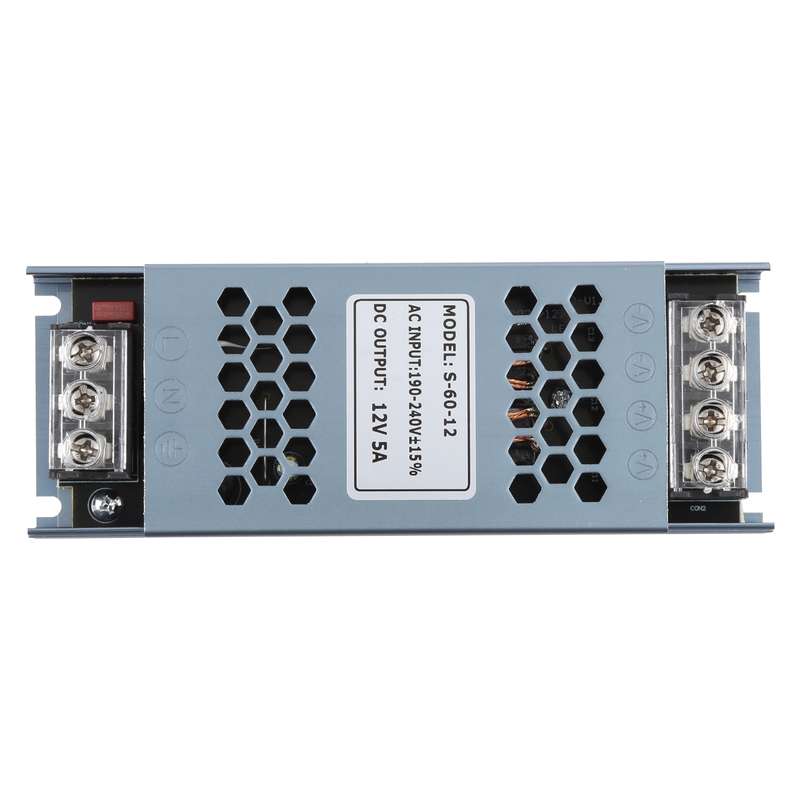 S-60-12 DC12V 5A 60W LED Power Supply Transformer AC170-240V