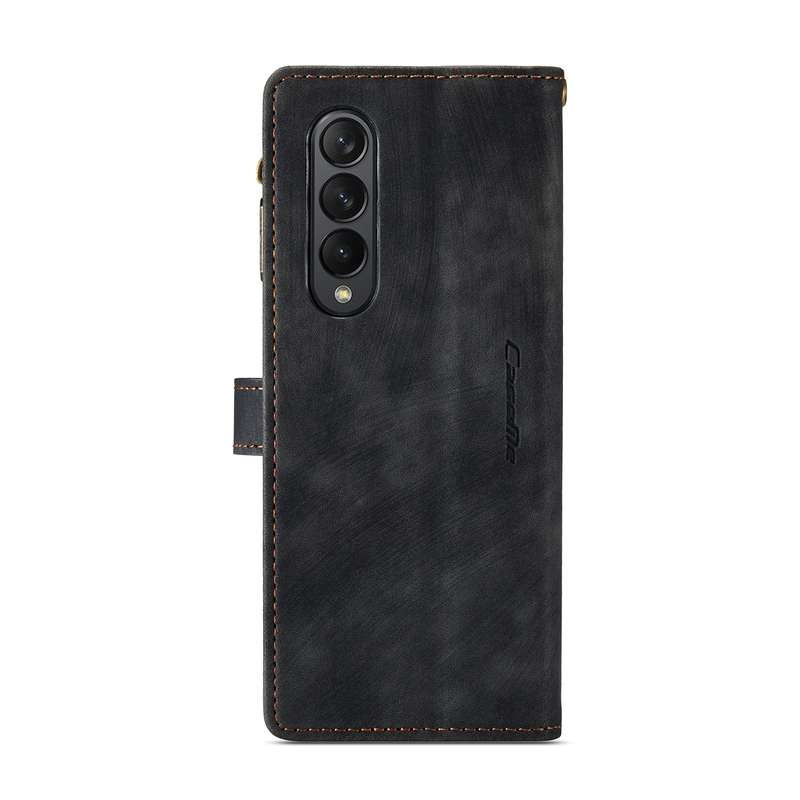For Samsung Galaxy Z Fold3 5G CaseMe C30 Multifunctional Phone Leather Phone Case(Black)