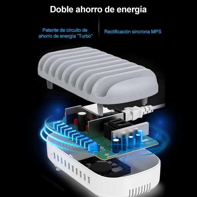 ORICO DUK-10P-DX 120W 5V 2.4A 10 Ports USB Charging Station, UK Plug(Black)