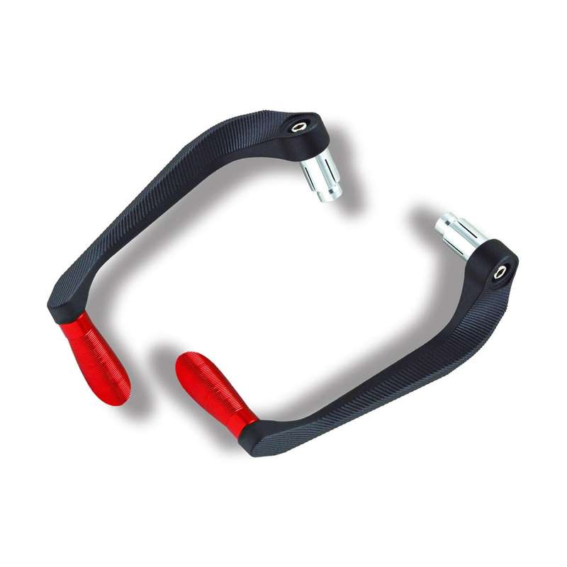 2 PCS Motorcycle Modification Accessories Striped Horn Shape Gear Brake Clutch Handbrake(Red)