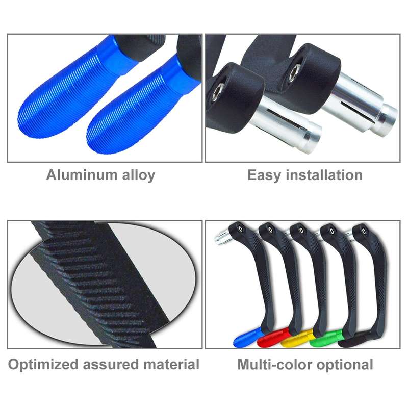 2 PCS Motorcycle Modification Accessories Striped Horn Shape Gear Brake Clutch Handbrake(Blue)
