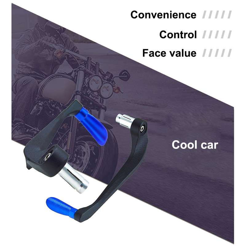 2 PCS Motorcycle Modification Accessories Striped Horn Shape Gear Brake Clutch Handbrake(Blue)