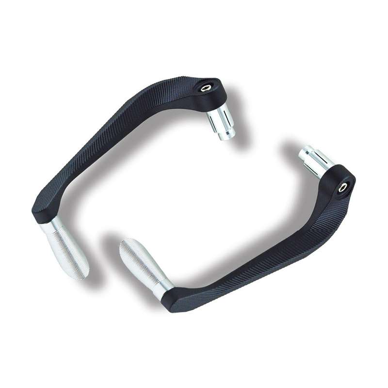 2 PCS Motorcycle Modification Accessories Striped Horn Shape Gear Brake Clutch Handbrake(Silver)